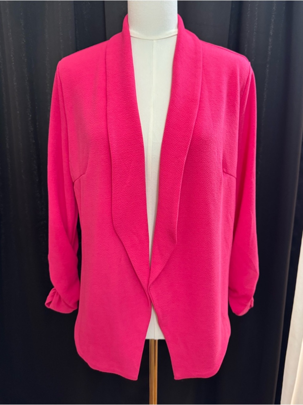 Open-Front Hot Pink Women’s Blazer Jacket